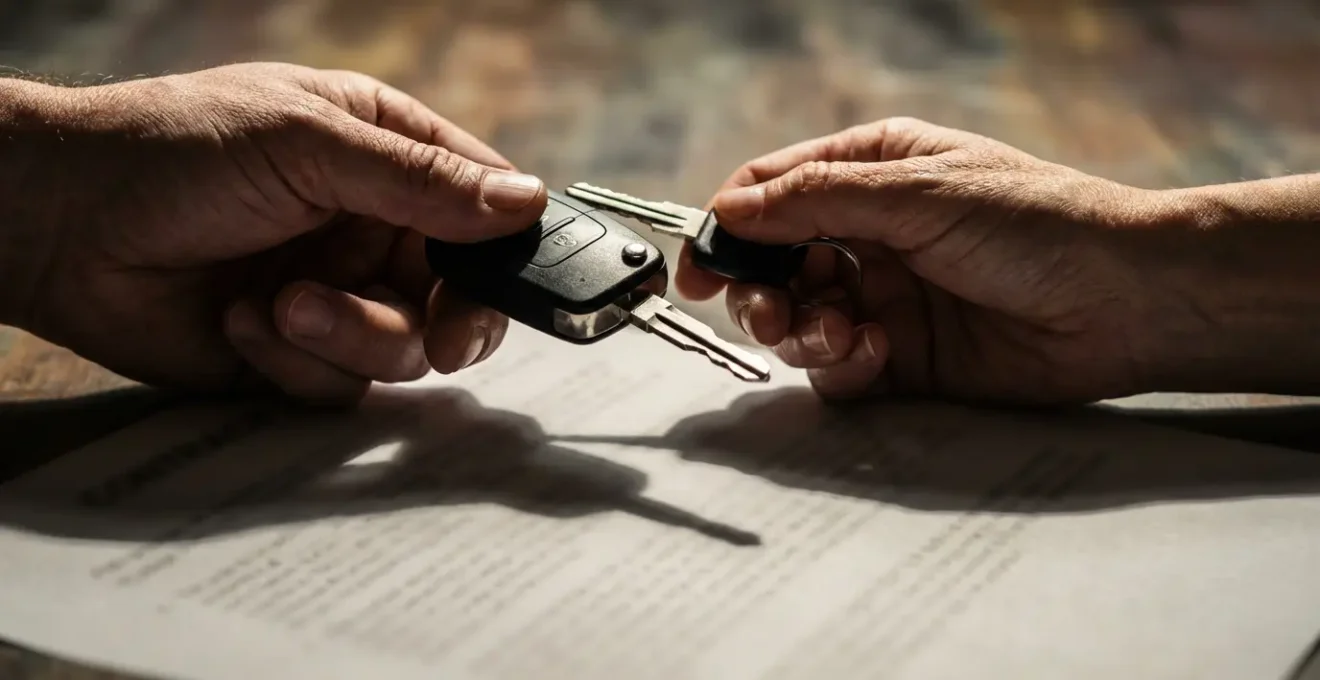 Personne examinant attentivement les clauses d'un contrat d'assurance automobile