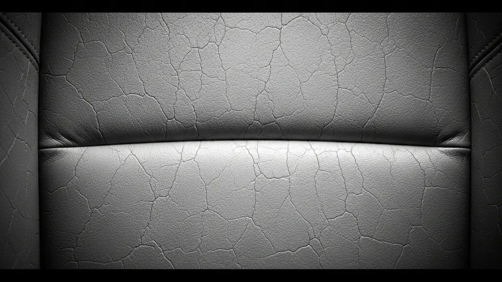 Vue macro de la structure en plastique d'un siège auto, révélant des microfissures invisibles à l'œil nu.
